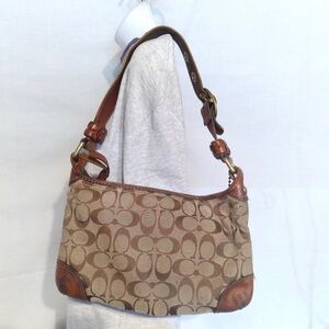 Coach canvas and leather shoulder bag